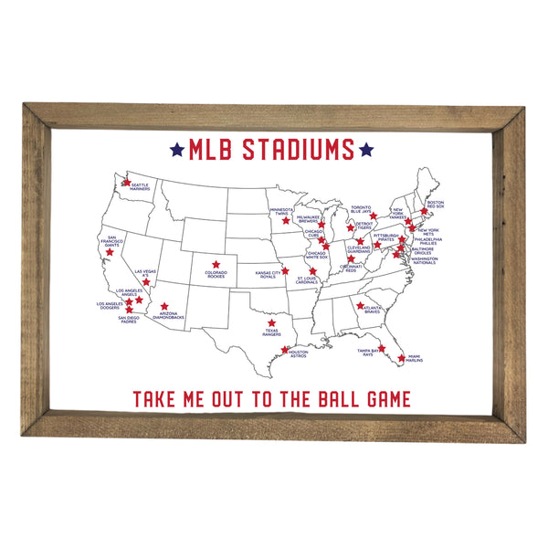 MLB Stadium Map Pinboard – 12timbers