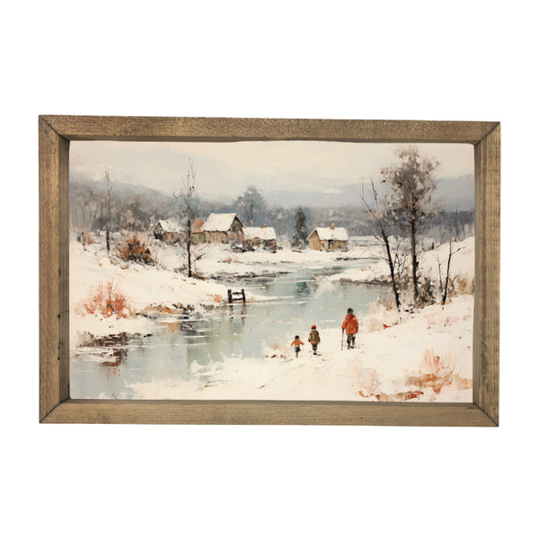 Icy River <br>Framed Art