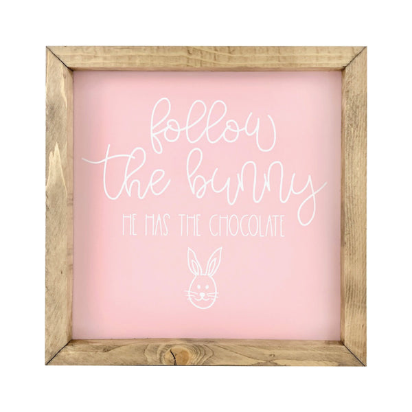 *CLOSEOUT* Follow The Bunny <br>Framed Saying