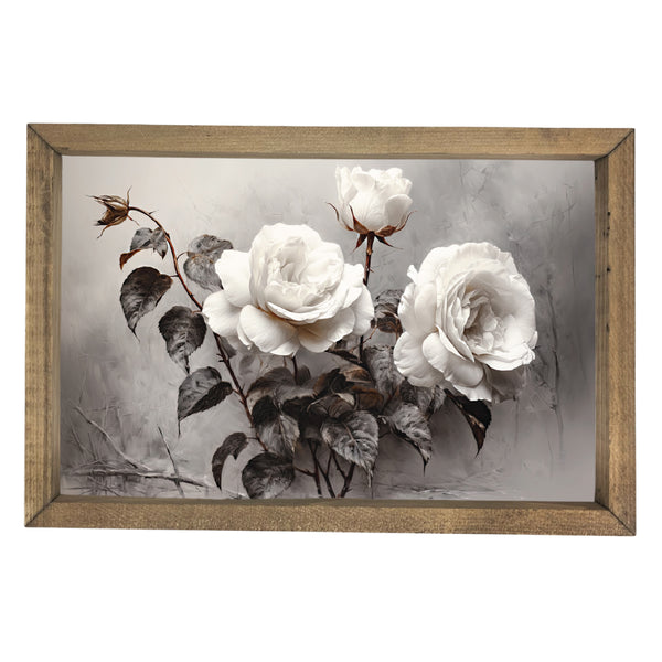 Black & White Floral <br>Framed Art