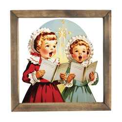 Two Vintage Carolers <br>Framed Print