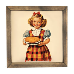 Young Girl with Pie <br>Framed Art