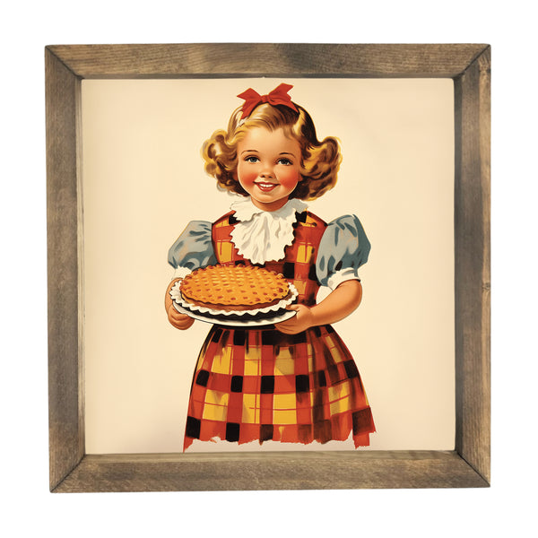 Young Girl with Pie <br>Framed Art