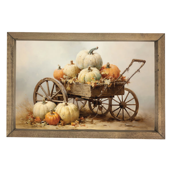 Cart of Pumpkins <br>Framed Art