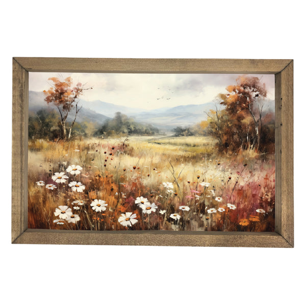 Fall Floral Field <br>Framed Art