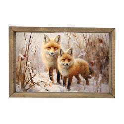 Two Foxes <br>Framed Art