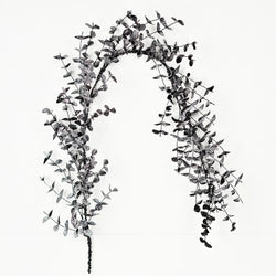 Black Glitter Eucalyptus Garland