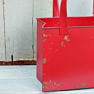 Red Metal Tote