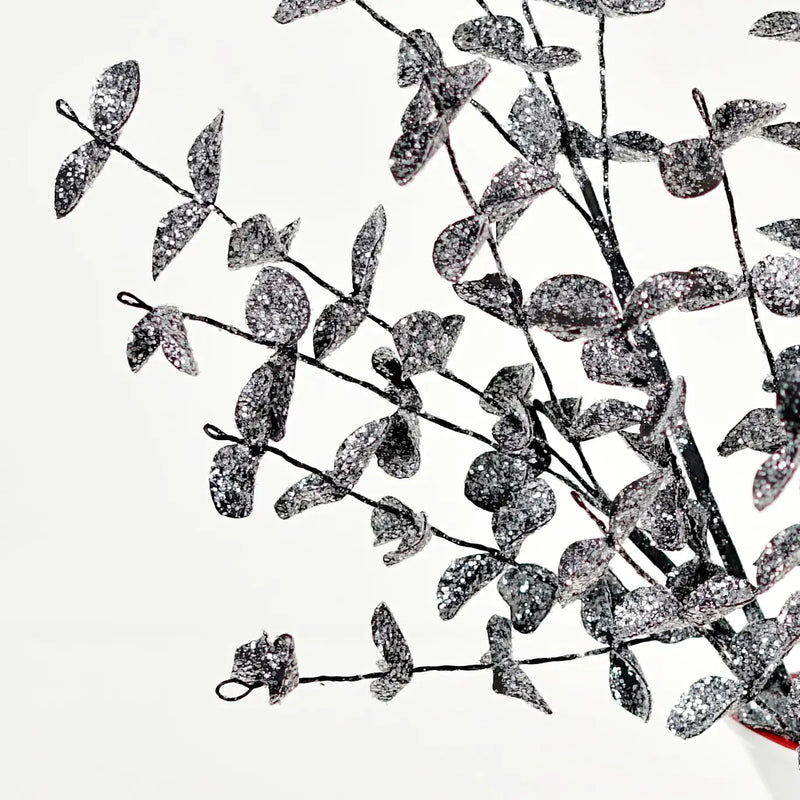 Black Glitter Eucalyptus Spray