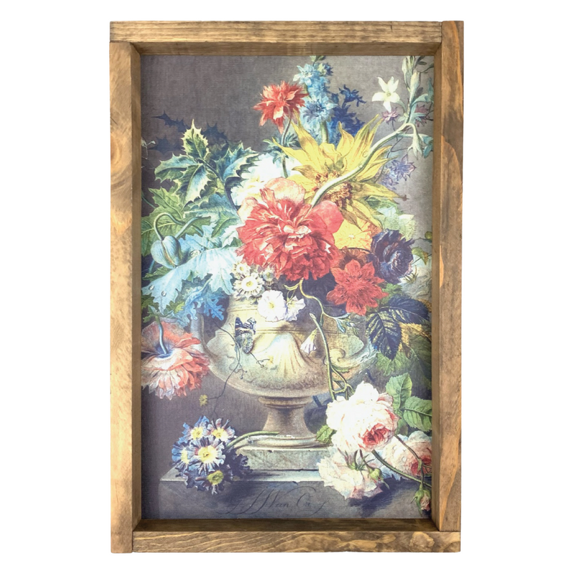 *CLOSEOUT* Floral Bouquet in Vase <br>Framed Art