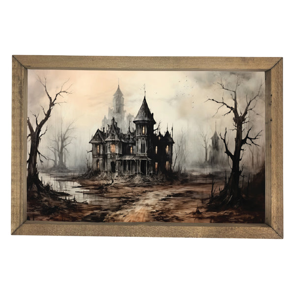 Haunted House in the Woods <br>Framed Art
