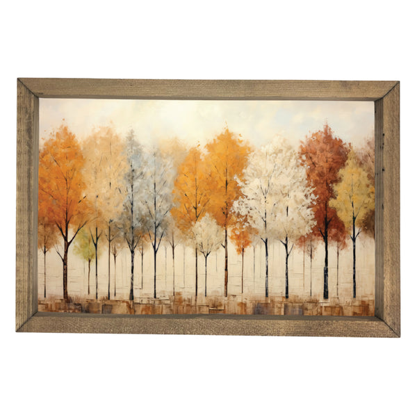 Line of Autumn Trees <br>Framed Art