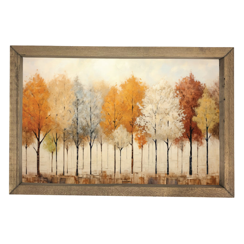 Line of Autumn Trees <br>Framed Art
