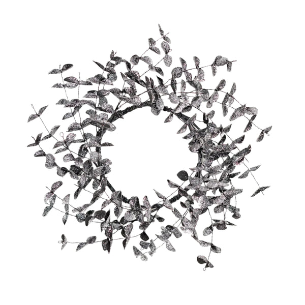Black Glitter Eucalyptus Wreath