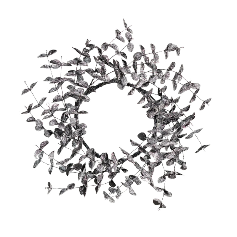Black Glitter Eucalyptus Wreath