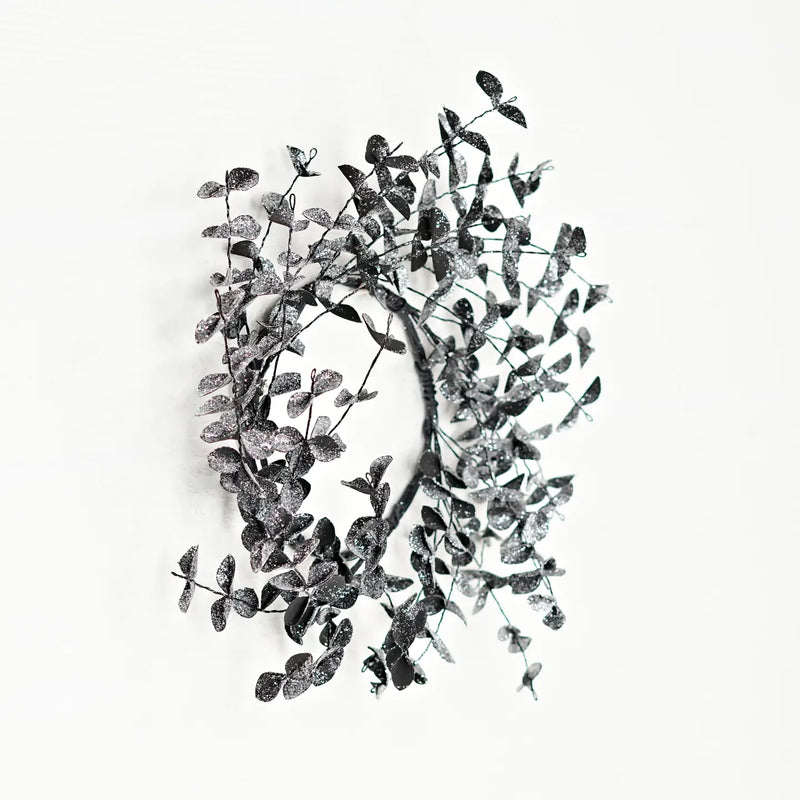 Black Glitter Eucalyptus Wreath