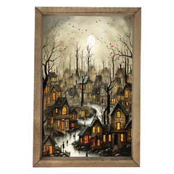 Halloween Village <br>Framed Art
