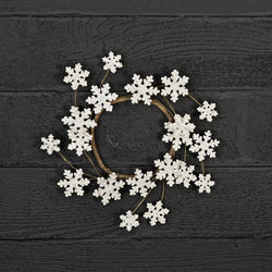 Glitter Wood Snowflake Wreath