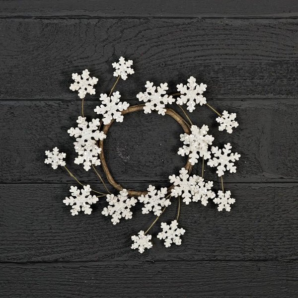Glitter Wood Snowflake Wreath