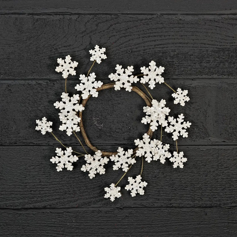 Glitter Wood Snowflake Wreath