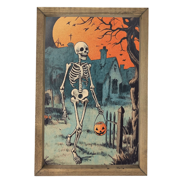 Skeleton Stroll <br>Framed Art