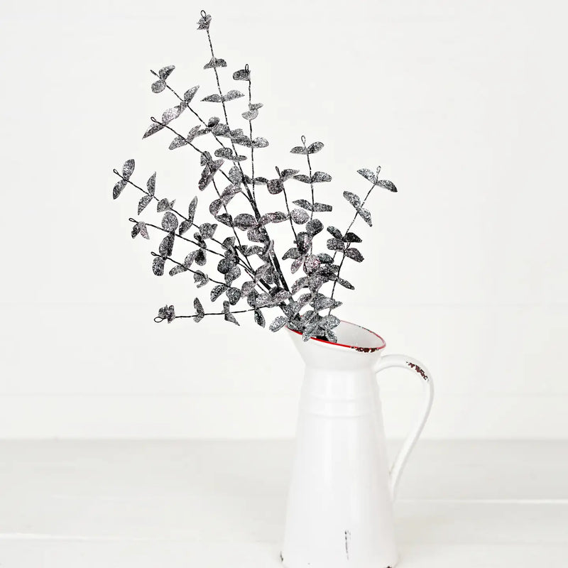 Black Glitter Eucalyptus Spray