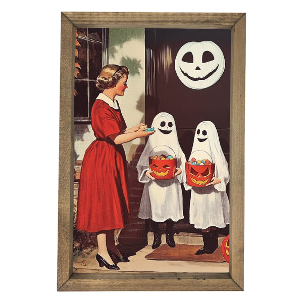 Trick or Treat Ghosts <br>Framed Art