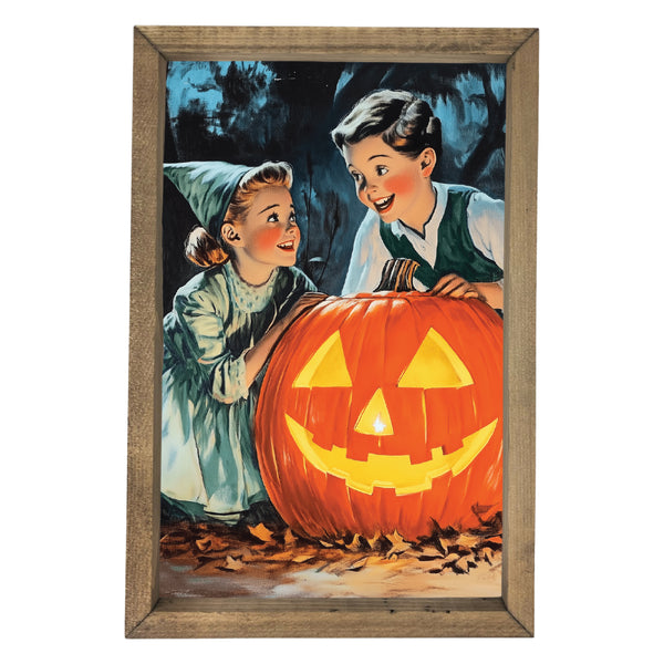 Sharing a Pumpkin <br>Framed Art