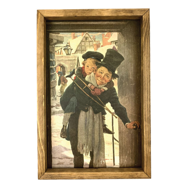 Tiny Tim and Bob Cratchit <br>Framed Print