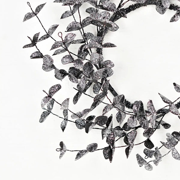 Black Glitter Eucalyptus Wreath