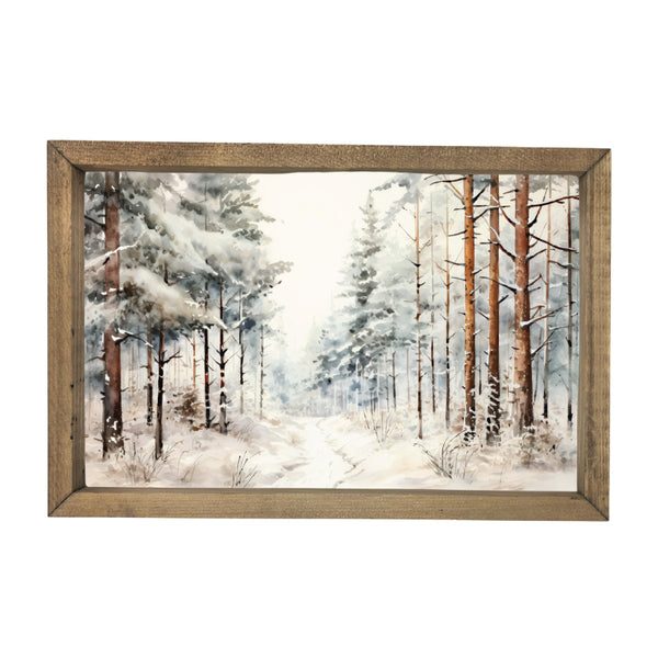 Snowy Woods <br>Framed Art