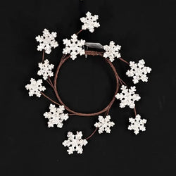 Glitter Wood Snowflake Wreath