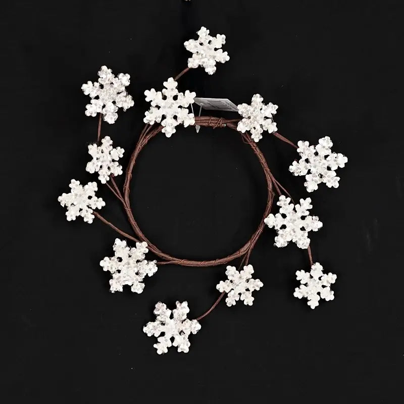 Glitter Wood Snowflake Wreath
