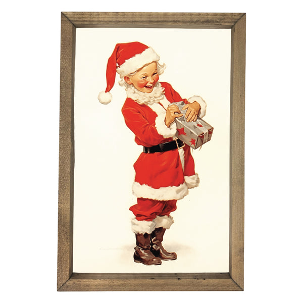 Playing Santa <br>Framed Art