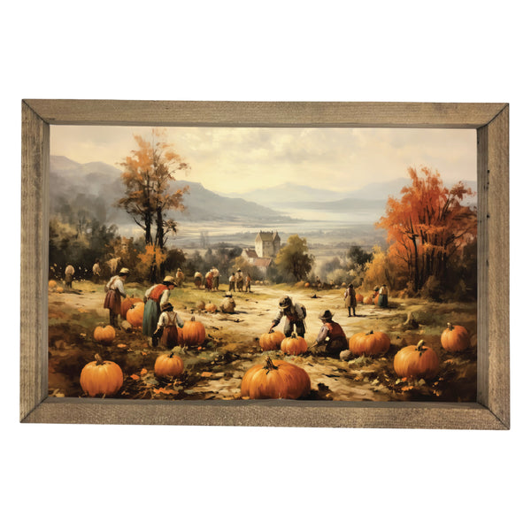 Pumpkin Picking <br>Framed Art