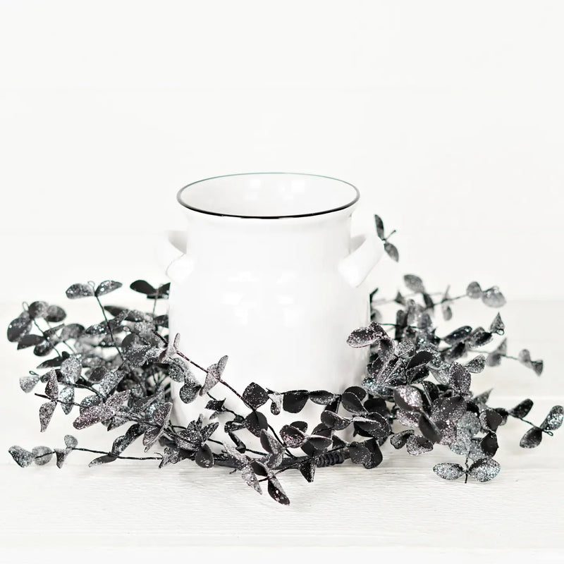 Black Glitter Eucalyptus Wreath