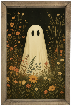 Ghost with Autumn Flowers