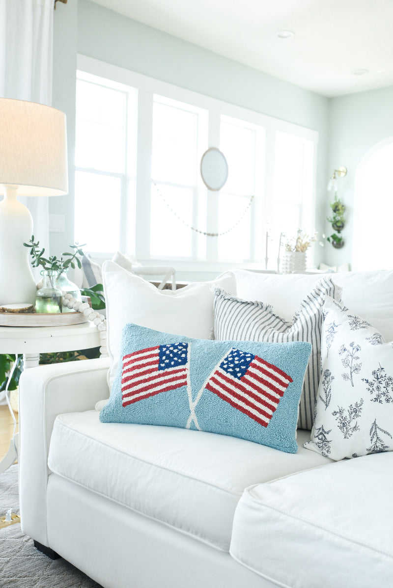 Double Flag Hook Pillow