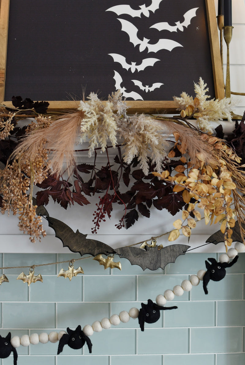 Black Bat Wood Garland