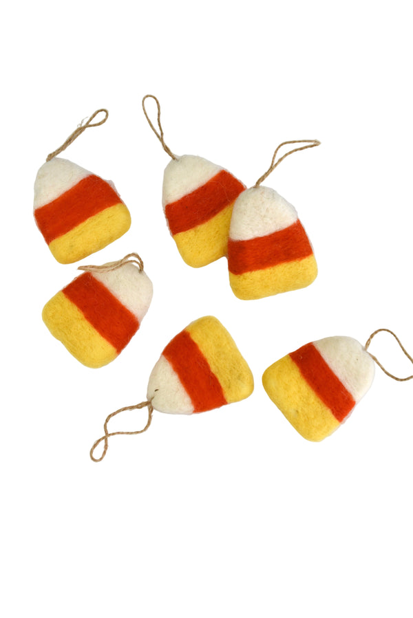 Candy Corn Felt Ornaments