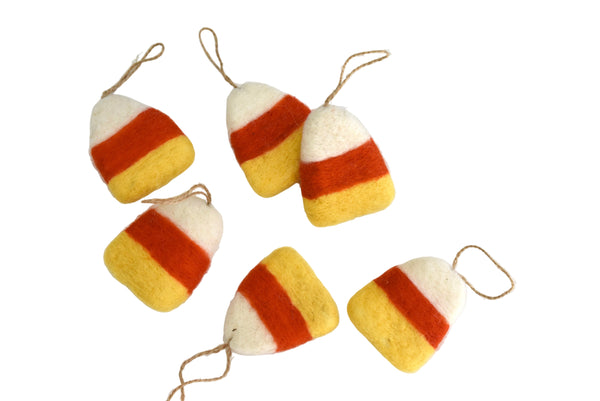 Candy Corn Felt Ornaments