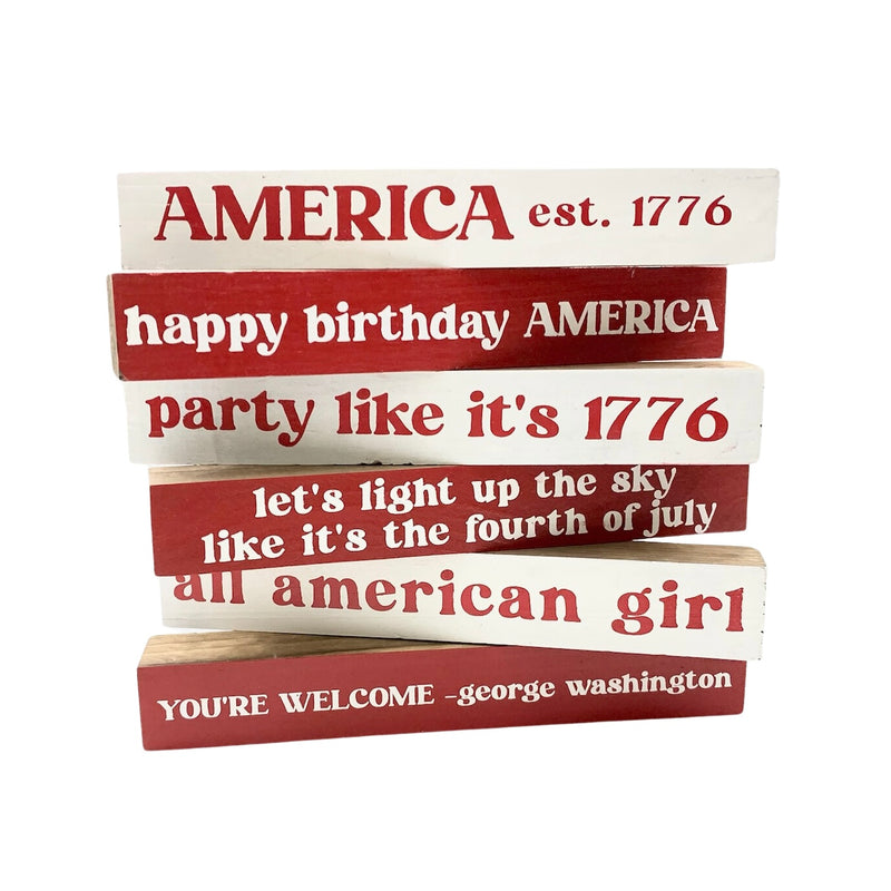 America Est. 1776 <br>Shelf Saying
