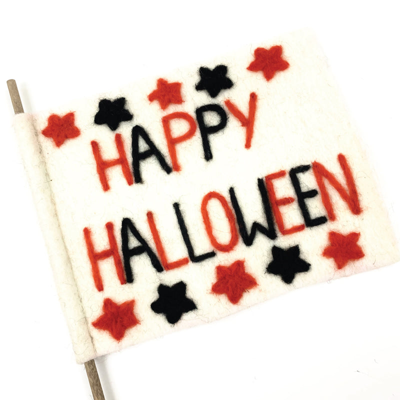 Happy Halloween Felt Flag