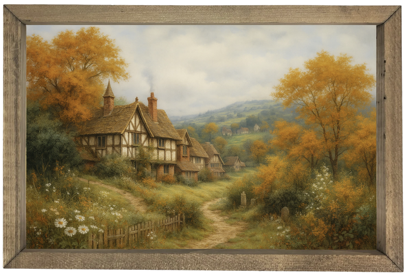 Autumn Cottage Landscape