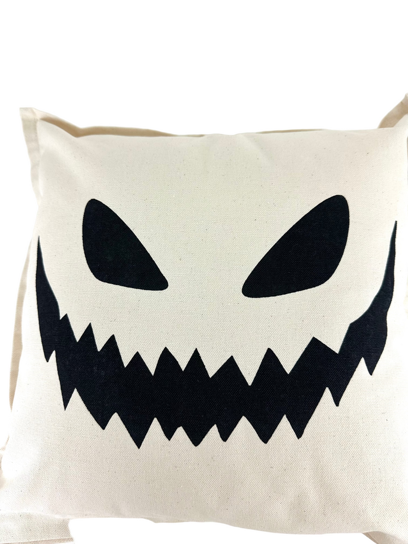 Spooky Face Canvas Pillows