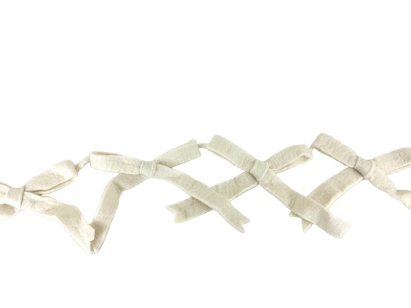 Off White Felt Bow Garland