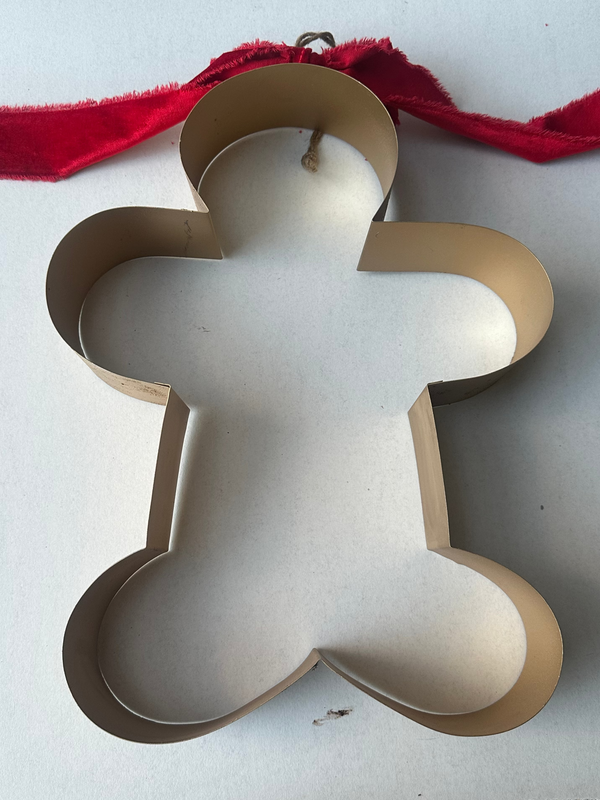 Gold Metal Gingerbread Cookie Cutter Cutout