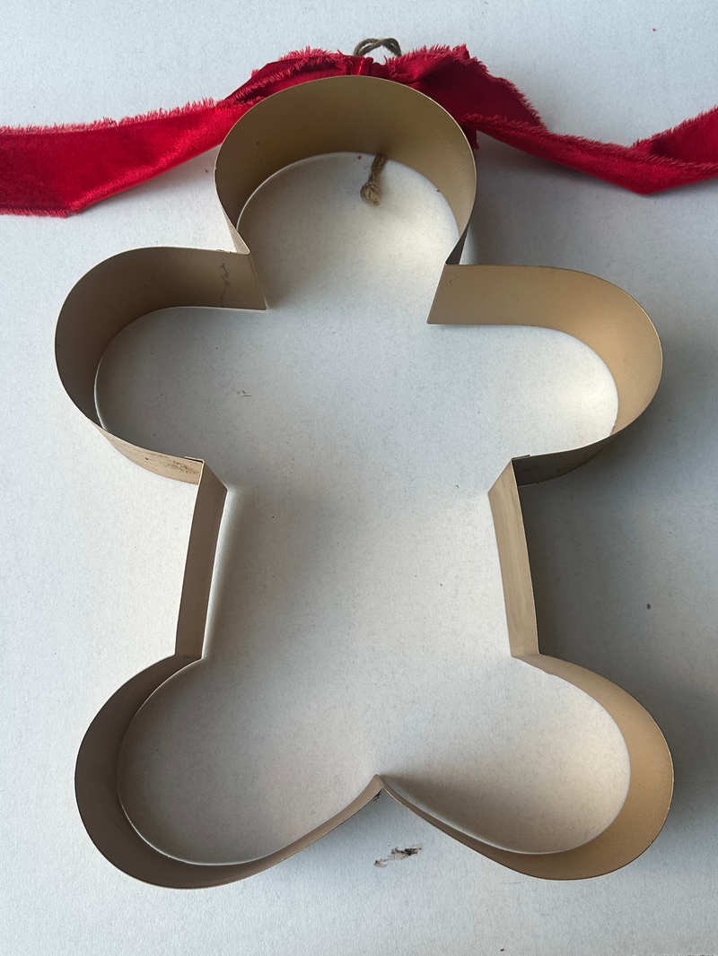 Gold Metal Gingerbread Cookie Cutter Cutout