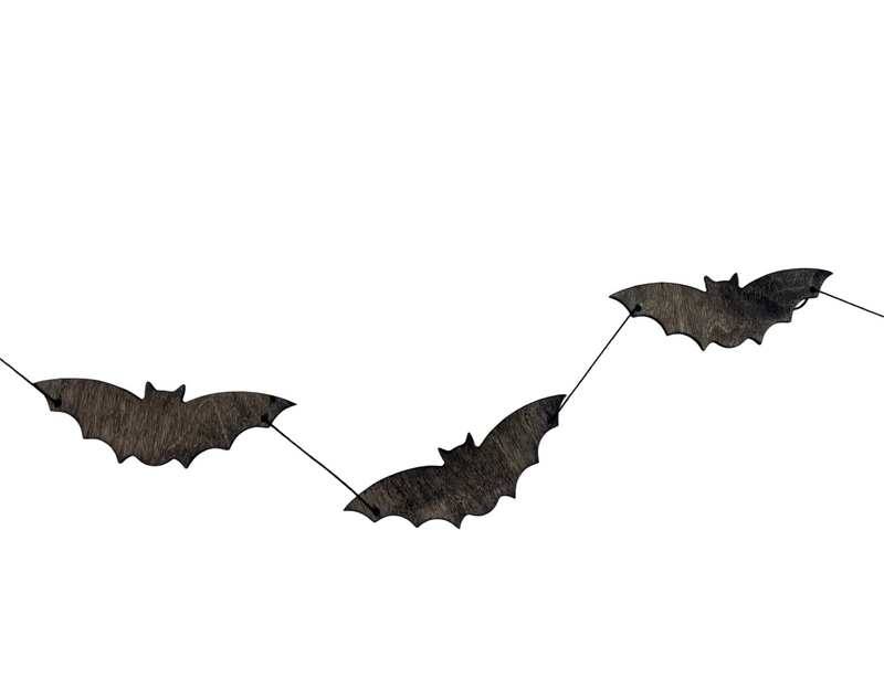 Black Bat Wood Garland