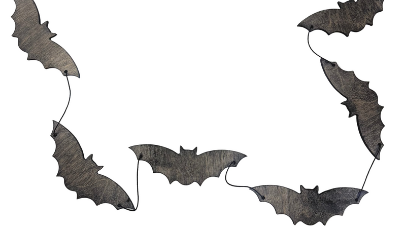 Black Bat Wood Garland